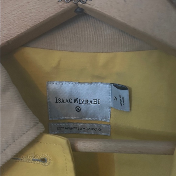 Isaac Mizrahi Yellow Trench Coat - Picture 2 of 9